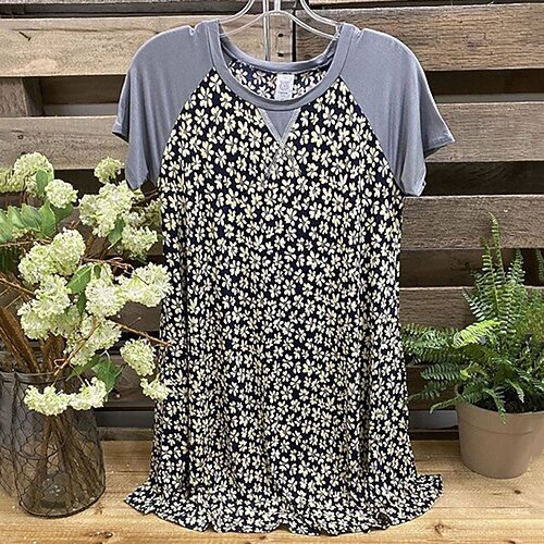 Women's Casual Weekend Floral Painting T shirt Tee Floral Short Sleeve Print Round Neck Basic Tops Black S / 3D Print
Women's Casual Weekend Floral Painting T shirt Tee Floral Short Sleeve Print Round Neck Basic Tops Black S / 3D Print