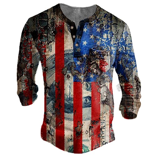 Men's Henley Shirt Tee T shirt Tee 3D Print Graphic Patterned National Flag Plus Size Henley Daily Sports Button-Down Print Long Sleeve Tops Designer Basic Casual Classic Red
Men's Henley Shirt Tee T shirt Tee 3D Print Graphic Patterned National Flag Plus Size Henley Daily Sports Button-Down Print Long Sleeve Tops Designer Basic Casual Classic Red