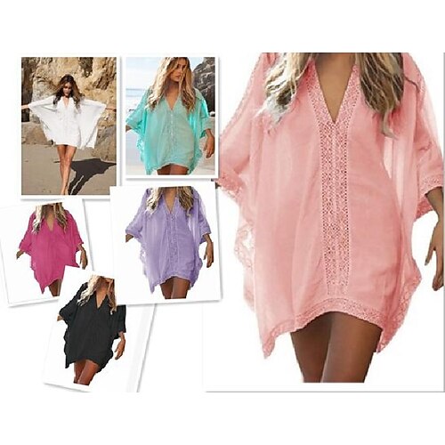 Beach Cover Up Stitching Lace Sunscreen Beach Bikini Blouse Beach Skirt Large Size Swimsuit Cover
Beach Cover Up Stitching Lace Sunscreen Beach Bikini Blouse Beach Skirt Large Size Swimsuit Cover