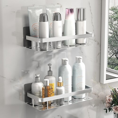 Bathroom Bathroom Storage Rack Bathroom Storage Rack Upper Storage Cabinet Towel Hanging Below No Need to Drill Holes to Save Space Wall Mounted Design (Silver)
Bathroom Bathroom Storage Rack Bathroom Storage Rack Upper Storage Cabinet Towel Hanging Below No Need to Drill Holes to Save Space Wall Mounted Design (Silver)
