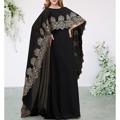 Sheath / Column Mother of the Bride Dress Plus Size Elegant Jewel Neck Floor Length Chiffon Lace Sleeveless with Appliques 2022
Sheath / Column Mother of the Bride Dress Plus Size Elegant Jewel Neck Floor Length Chiffon Lace Sleeveless with Appliques 2022