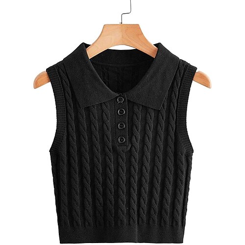 Mulheres Colete de moletom Saltador Cabo Robusto Tricotar Cropped Botão Tricotado Cor imaculada Colarinho de Camisa à moda Casual Ao ar livre Casa Primavera Verão Verde Rosa S M L / Sem Manga
Mulheres Colete de moletom Saltador Cabo Robusto Tricotar Cropped Botão Tricotado Cor imaculada Colarinho de Camisa à moda Casual Ao ar livre Casa Primavera Verão Verde Rosa S M L / Sem Manga