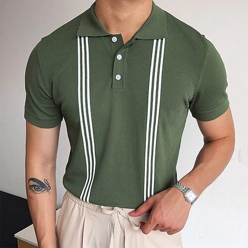Men's Collar Polo Shirt Knit Polo Sweater Golf Shirt Color Block Turndown Dark Green Print Daily Holiday Short Sleeve Button-Down Clothing Apparel Fashion Chunky Comfortable Gentleman / Beach
Men's Collar Polo Shirt Knit Polo Sweater Golf Shirt Color Block Turndown Dark Green Print Daily Holiday Short Sleeve Button-Down Clothing Apparel Fashion Chunky Comfortable Gentleman / Beach