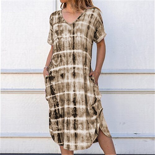 Robe mi-longue Femme Robe casual Manche Courte Printemps Eté - Casual Mature Poche Imprimer Tie Dye Rayé Col V Fin de semaine Coton Ample 2023 Bleu Violet Fuchsia Vert Kaki S M L XL XXL
Robe mi-longue Femme Robe casual Manche Courte Printemps Eté - Casual Mature Poche Imprimer Tie Dye Rayé Col V Fin de semaine Coton Ample 2023 Bleu Violet Fuchsia Vert Kaki S M L XL XXL