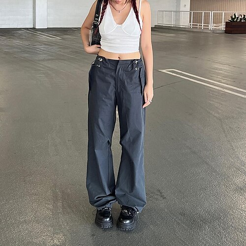 Women's Cargo Pants Pants Trousers Grey Mid Waist Fashion Casual Weekend Micro-elastic Full Length Comfort Plain S M L
Women's Cargo Pants Pants Trousers Grey Mid Waist Fashion Casual Weekend Micro-elastic Full Length Comfort Plain S M L