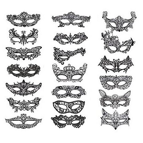 20PCS Model Masquerade Half Face Lace Mask Lace Unshaped Eye Mask Halloween Supplies Decoration Mask
20PCS Model Masquerade Half Face Lace Mask Lace Unshaped Eye Mask Halloween Supplies Decoration Mask