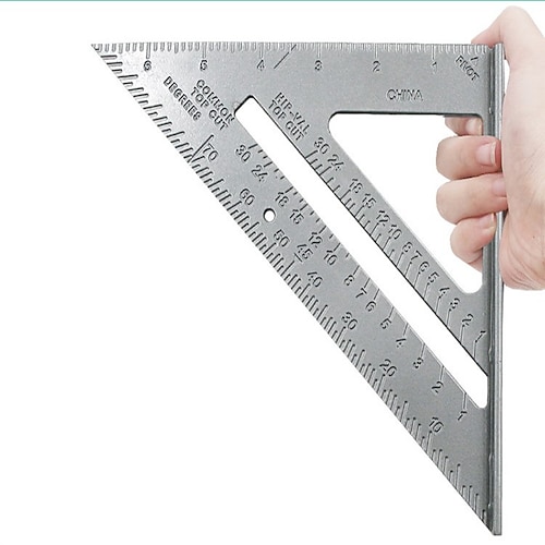 

7 Inch Metric British Triangular Ruler 90 Degree Square Aluminum Alloy Woodworking Measuring Square