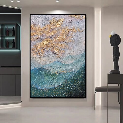 Pintura al óleo pintada a mano hecha a mano, arte de pared, decoración de montaña verde dorada, decoración del hogar, pintura en lienzo para sala de estar
Pintura al óleo pintada a mano hecha a mano, arte de pared, decoración de montaña verde dorada, decoración del hogar, pintura en lienzo para sala de estar