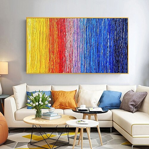 Handmade Hand Painted Oil Painting Wall Art Yellow Red Blue Hand-Painted Oil Painting Home Decoration Decor Rolled Canvas No Frame Unstretched
Handmade Hand Painted Oil Painting Wall Art Yellow Red Blue Hand-Painted Oil Painting Home Decoration Decor Rolled Canvas No Frame Unstretched