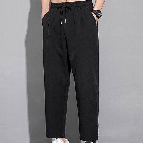 Men's Joggers Trousers Track Pants Casual Pants Drawstring Elastic Waist Solid Colored Windproof Breathable Casual Daily Holiday Fashion Simple Black Gray Micro-elastic
Men's Joggers Trousers Track Pants Casual Pants Drawstring Elastic Waist Solid Colored Windproof Breathable Casual Daily Holiday Fashion Simple Black Gray Micro-elastic