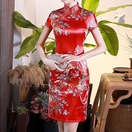 Adulte Femme Chinois (Traditionnel Robe Cheongsam Pour Soirée Polyester Fleur Mascarade Cheongsam
Adulte Femme Chinois (Traditionnel Robe Cheongsam Pour Soirée Polyester Fleur Mascarade Cheongsam