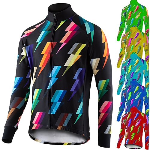 21Grams Men's Cycling Jersey Long Sleeve Bike Top with 3 Rear Pockets Mountain Bike MTB Road Bike Cycling Breathable Quick Dry Moisture Wicking Reflective Strips Black Green Yellow Geometic Polyester
21Grams Men's Cycling Jersey Long Sleeve Bike Top with 3 Rear Pockets Mountain Bike MTB Road Bike Cycling Breathable Quick Dry Moisture Wicking Reflective Strips Black Green Yellow Geometic Polyester