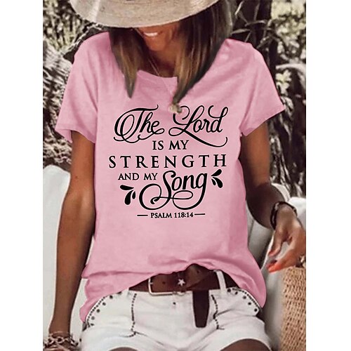 Women's Casual Weekend Painting T shirt Tee Text Short Sleeve Print Round Neck Basic Tops Green Black Blue S
Women's Casual Weekend Painting T shirt Tee Text Short Sleeve Print Round Neck Basic Tops Green Black Blue S