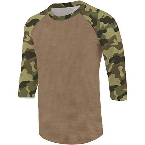 Men's Unisex T shirt Tee 3D Print Color Block Graphic Prints Camo / Camouflage Crew Neck Street Daily Patchwork Print 3/4-Length Sleeve Tops Designer Basic Casual Big and Tall Brown
Men's Unisex T shirt Tee 3D Print Color Block Graphic Prints Camo / Camouflage Crew Neck Street Daily Patchwork Print 3/4-Length Sleeve Tops Designer Basic Casual Big and Tall Brown
