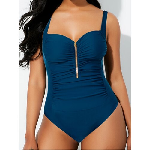 Women's Swimwear One Piece Monokini Bathing Suits Normal Swimsuit High Waisted Solid Color Blue Padded Strap Bathing Suits Sports Vacation Sexy / New
Women's Swimwear One Piece Monokini Bathing Suits Normal Swimsuit High Waisted Solid Color Blue Padded Strap Bathing Suits Sports Vacation Sexy / New
