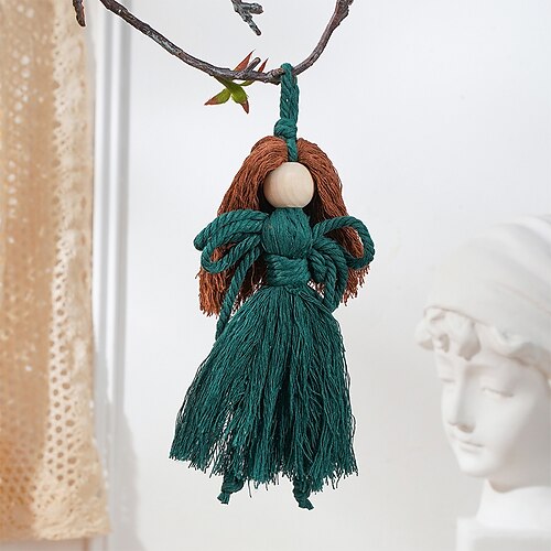 Hemp Rope Girl Fringe Pendant Decorative Objects Modern Contemporary for Home Decoration Gifts 1pc
Hemp Rope Girl Fringe Pendant Decorative Objects Modern Contemporary for Home Decoration Gifts 1pc