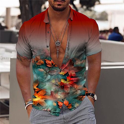 Men's Shirt 3D Print Floral Turndown Street Casual Button-Down Print Short Sleeves Tops Designer Casual Fashion Breathable Red / Summer
Men's Shirt 3D Print Floral Turndown Street Casual Button-Down Print Short Sleeves Tops Designer Casual Fashion Breathable Red / Summer