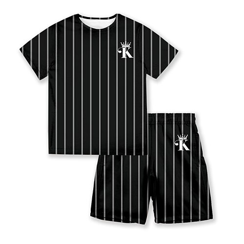 Kids Boys T-shirt Shorts Clothing Set 2 Pieces Short Sleeve Green Black Red Stripe Letter Crewneck Print Street Sports Vacation Fashion Comfort Cool Daily 3-13 Years
Kids Boys T-shirt Shorts Clothing Set 2 Pieces Short Sleeve Green Black Red Stripe Letter Crewneck Print Street Sports Vacation Fashion Comfort Cool Daily 3-13 Years