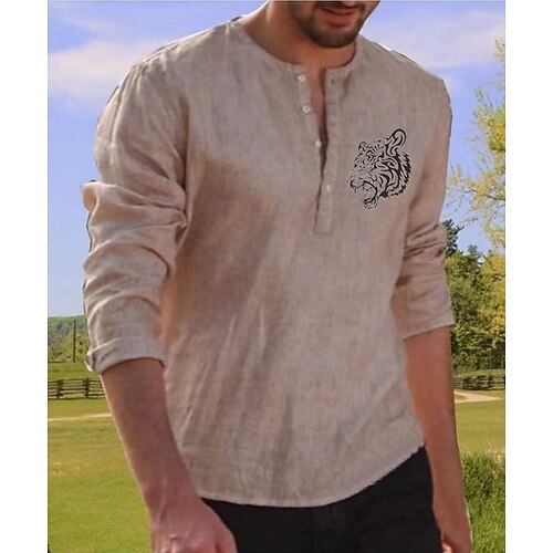 Men's Shirt Solid Color Round Neck Street Casual Button-Down Print Half Sleeve Tops Designer Casual Fashion Breathable Blue Red Beige / Summer
Men's Shirt Solid Color Round Neck Street Casual Button-Down Print Half Sleeve Tops Designer Casual Fashion Breathable Blue Red Beige / Summer