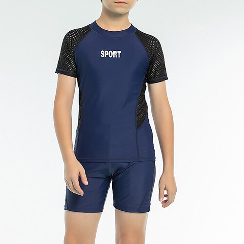 Boys Rash guard Swimsuit Two Piece Swimsuit Breathable Quick Dry Short Sleeve Swimwear Bathing Suit Tummy Control with Boy Shorts Swimming Surfing Beach Water Sports Solid Colored Summer / Stretchy
Boys Rash guard Swimsuit Two Piece Swimsuit Breathable Quick Dry Short Sleeve Swimwear Bathing Suit Tummy Control with Boy Shorts Swimming Surfing Beach Water Sports Solid Colored Summer / Stretchy