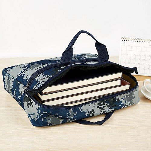 Camo Oxford zipper bag A4 green camo meeting file bag portable briefcase Information file bag
Camo Oxford zipper bag A4 green camo meeting file bag portable briefcase Information file bag