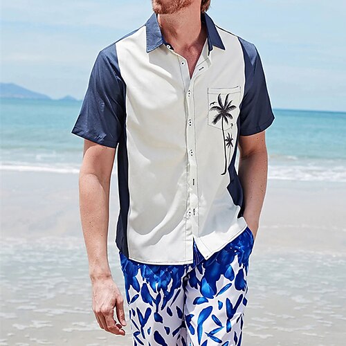 Men's Shirt Print Tree Turndown Street Daily Button-Down Print Short Sleeve Tops Casual Fashion Breathable Comfortable Black Khaki Royal Blue
Men's Shirt Print Tree Turndown Street Daily Button-Down Print Short Sleeve Tops Casual Fashion Breathable Comfortable Black Khaki Royal Blue