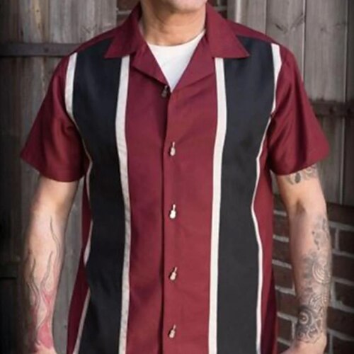 Men's Shirt Striped Turndown Street Casual Button-Down Short Sleeve Tops Casual Fashion Breathable Red / Summer
Men's Shirt Striped Turndown Street Casual Button-Down Short Sleeve Tops Casual Fashion Breathable Red / Summer