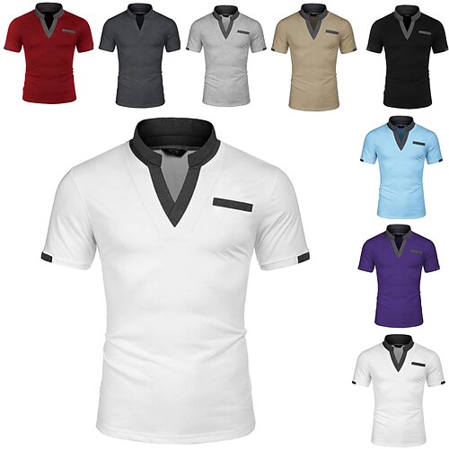 Men's Golf Shirt Hiking Tee shirt Short Sleeve V Neck Top Outdoor Breathable Quick Dry Lightweight Soft Summer Cotton Blend White Black Purple Fishing Climbing Beach
Men's Golf Shirt Hiking Tee shirt Short Sleeve V Neck Top Outdoor Breathable Quick Dry Lightweight Soft Summer Cotton Blend White Black Purple Fishing Climbing Beach