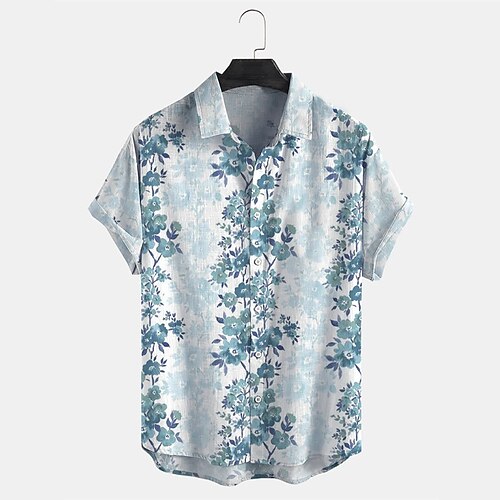 Men's Shirt 3D Print Floral Turndown Street Daily 3D Button-Down Short Sleeve Tops Casual Fashion Breathable Comfortable Blue / White
Men's Shirt 3D Print Floral Turndown Street Daily 3D Button-Down Short Sleeve Tops Casual Fashion Breathable Comfortable Blue / White