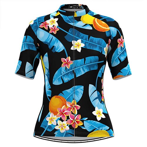 21Grams Women's Cycling Jersey Short Sleeve Bike Top with 3 Rear Pockets Mountain Bike MTB Road Bike Cycling Breathable Quick Dry Moisture Wicking Reflective Strips Blue Floral Botanical Polyester
21Grams Women's Cycling Jersey Short Sleeve Bike Top with 3 Rear Pockets Mountain Bike MTB Road Bike Cycling Breathable Quick Dry Moisture Wicking Reflective Strips Blue Floral Botanical Polyester