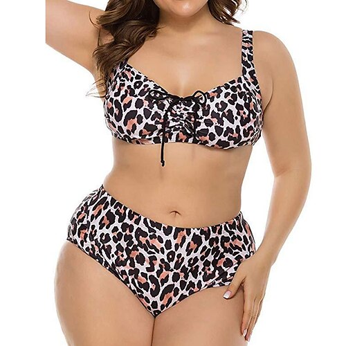 Women's Swimwear Bikini 2 Piece Plus Size Swimsuit 2 Piece Open Back Printing High Waisted Snake Skin Pattern Leopard Leopard Print Green White Black Orange V Wire Bathing Suits New Stylish Vacation
Women's Swimwear Bikini 2 Piece Plus Size Swimsuit 2 Piece Open Back Printing High Waisted Snake Skin Pattern Leopard Leopard Print Green White Black Orange V Wire Bathing Suits New Stylish Vacation