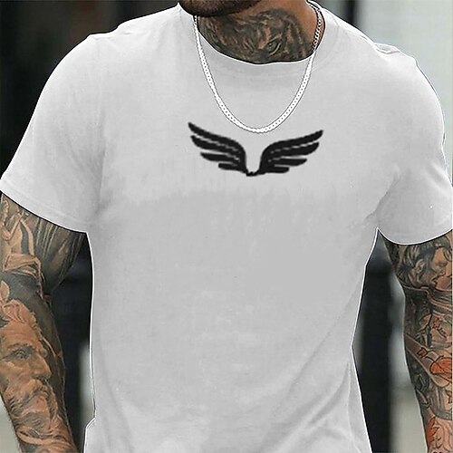 Men's T shirt Tee Solid Color Wings Crew Neck Blue Army Green Red Navy Blue Gray Outdoor Casual Short Sleeve Clothing Apparel Casual / Sports
Men's T shirt Tee Solid Color Wings Crew Neck Blue Army Green Red Navy Blue Gray Outdoor Casual Short Sleeve Clothing Apparel Casual / Sports