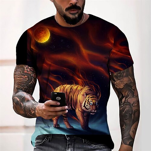 Men's Unisex T shirt Tee Tiger Graphic Prints Crew Neck Red 3D Print Outdoor Street Short Sleeve Print Clothing Apparel Sports Designer Casual Big and Tall / Summer / Summer
Men's Unisex T shirt Tee Tiger Graphic Prints Crew Neck Red 3D Print Outdoor Street Short Sleeve Print Clothing Apparel Sports Designer Casual Big and Tall / Summer / Summer