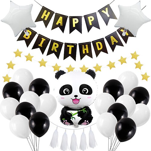 Panda Balloon Package Panda Shape Birthday Party Theme Arrangement Aluminum Film Balloon Fishtail Pull Flag Decoration
Panda Balloon Package Panda Shape Birthday Party Theme Arrangement Aluminum Film Balloon Fishtail Pull Flag Decoration