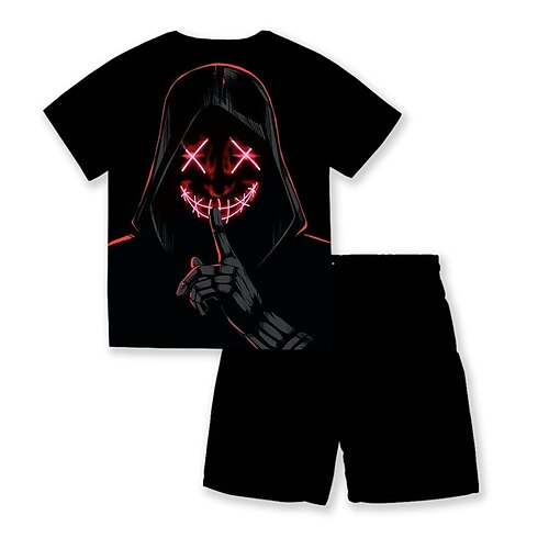 Kids Boys Halloween T-shirt Shorts Clothing Set 2 Pieces Short Sleeve Black Skull Crewneck Print Street Sports Vacation Fashion Comfort Cool Daily 3-13 Years / Spring / Summer
Kids Boys Halloween T-shirt Shorts Clothing Set 2 Pieces Short Sleeve Black Skull Crewneck Print Street Sports Vacation Fashion Comfort Cool Daily 3-13 Years / Spring / Summer