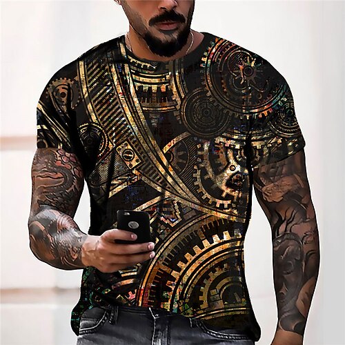 Men's Unisex T shirt Tee 3D Print Graphic Prints Machine Crew Neck Street Daily Print Short Sleeve Tops Designer Casual Big and Tall Sports Brown / Summer
Men's Unisex T shirt Tee 3D Print Graphic Prints Machine Crew Neck Street Daily Print Short Sleeve Tops Designer Casual Big and Tall Sports Brown / Summer