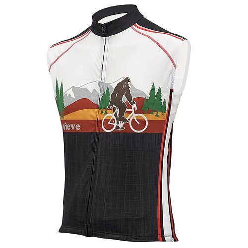 21Grams Men's Cycling Jersey Cycling Vest Sleeveless Mountain Bike MTB Road Bike Cycling Black White Animal Bike Jersey Breathable Quick Dry Moisture Wicking Reflective Strips Back Pocket Polyester
21Grams Men's Cycling Jersey Cycling Vest Sleeveless Mountain Bike MTB Road Bike Cycling Black White Animal Bike Jersey Breathable Quick Dry Moisture Wicking Reflective Strips Back Pocket Polyester