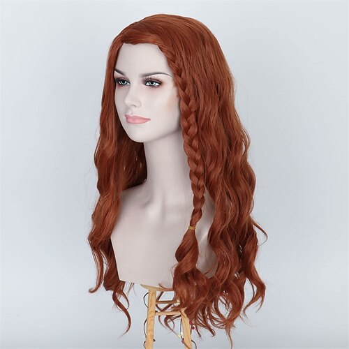 Girl Adult Long Wavy Auburn Reddish Brown with Braid Cosplay Costume Wig Synthetic Side Parting Hair Replacement Wigs
Girl Adult Long Wavy Auburn Reddish Brown with Braid Cosplay Costume Wig Synthetic Side Parting Hair Replacement Wigs