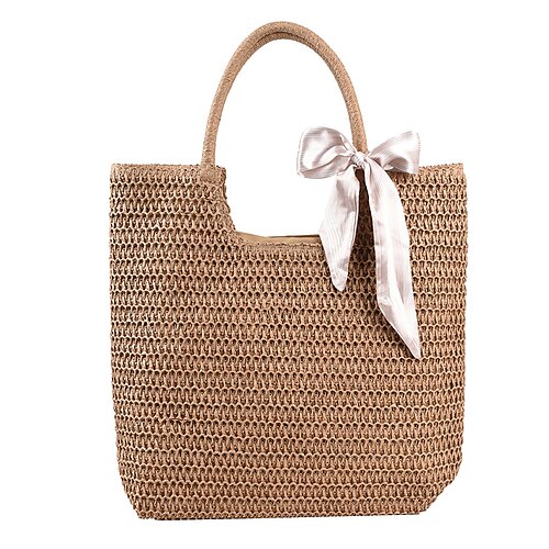 Women's Sling Bags Top Handle Bag Straw Bag Shoulder Bag Straw Zipper Solid Color Daily Outdoor Khaki Beige
Women's Sling Bags Top Handle Bag Straw Bag Shoulder Bag Straw Zipper Solid Color Daily Outdoor Khaki Beige