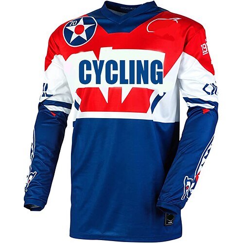21Grams Men's Downhill Jersey Long Sleeve Mountain Bike MTB Road Bike Cycling Red Color Block Bike Jersey Breathable Quick Dry Moisture Wicking Polyester Spandex Sports Color Block Clothing Apparel
21Grams Men's Downhill Jersey Long Sleeve Mountain Bike MTB Road Bike Cycling Red Color Block Bike Jersey Breathable Quick Dry Moisture Wicking Polyester Spandex Sports Color Block Clothing Apparel