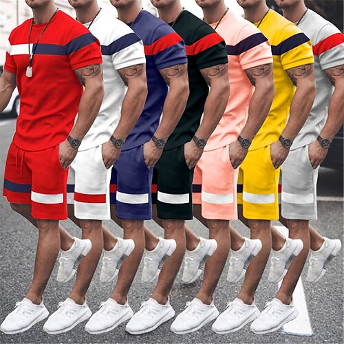 Men's 2 Piece Tracksuit Sweatsuit Athletic Athleisure 2pcs Summer High Waist Spandex Thermal Warm Breathable Moisture Wicking Gym Workout Running Jogging Training Exercise Sportswear Color Block
Men's 2 Piece Tracksuit Sweatsuit Athletic Athleisure 2pcs Summer High Waist Spandex Thermal Warm Breathable Moisture Wicking Gym Workout Running Jogging Training Exercise Sportswear Color Block