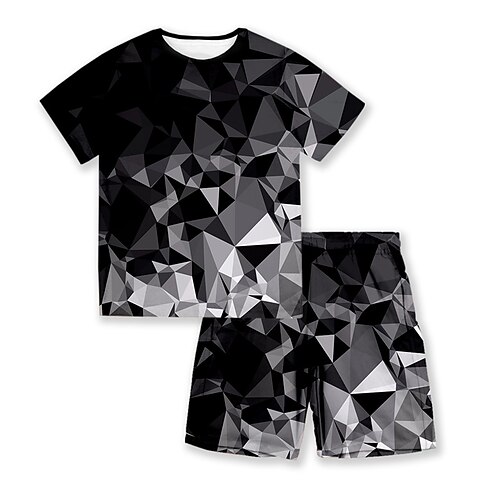 Kids Boys T-shirt Shorts Clothing Set 2 Pieces Short Sleeve Blue Gray Purple Geometric Crewneck Print Street Sports Vacation Fashion Comfort Cool Daily 3-13 Years
Kids Boys T-shirt Shorts Clothing Set 2 Pieces Short Sleeve Blue Gray Purple Geometric Crewneck Print Street Sports Vacation Fashion Comfort Cool Daily 3-13 Years