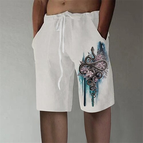 Men's Designer Classic Style Shorts Beach Shorts Drawstring Elastic Waist Print Short Pants Sports Outdoor Daily Graphic Prints Flower / Floral Cotton Blend Comfort Breathable Mid Waist White S M L
Men's Designer Classic Style Shorts Beach Shorts Drawstring Elastic Waist Print Short Pants Sports Outdoor Daily Graphic Prints Flower / Floral Cotton Blend Comfort Breathable Mid Waist White S M L