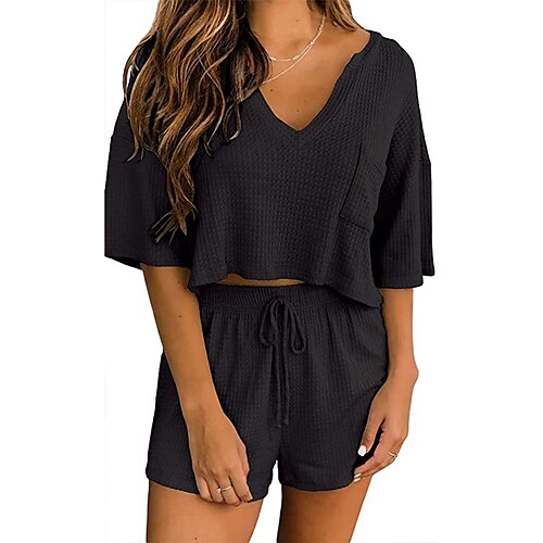 Femme Survêtement Ensembles de shorts basique Vert Bleu Vacances Casual Quotidien Couleur unie Col V S M L XL XXL
Femme Survêtement Ensembles de shorts basique Vert Bleu Vacances Casual Quotidien Couleur unie Col V S M L XL XXL