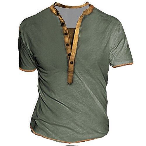 Men's Henley Shirt Tee T shirt Tee Solid Color Plus Size Henley Daily Sports Button-Down Short Sleeve Tops Basic Classic Designer Comfortable Green
Men's Henley Shirt Tee T shirt Tee Solid Color Plus Size Henley Daily Sports Button-Down Short Sleeve Tops Basic Classic Designer Comfortable Green