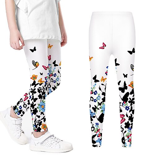 Kids Girls' Pants Leggings White Rainbow Floral Butterfly Spring Summer 3D Print Street 3-12 Years
Kids Girls' Pants Leggings White Rainbow Floral Butterfly Spring Summer 3D Print Street 3-12 Years