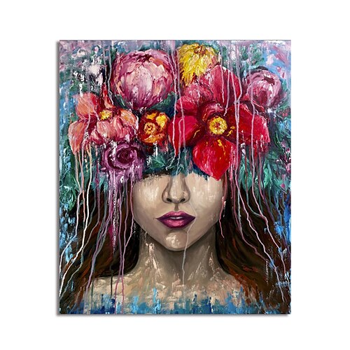 Oil Painting Handmade Hand Painted Wall Art Abstract People with Flowers Canvas Painting Home Decoration Decor Stretched Frame Ready to Hang
Oil Painting Handmade Hand Painted Wall Art Abstract People with Flowers Canvas Painting Home Decoration Decor Stretched Frame Ready to Hang