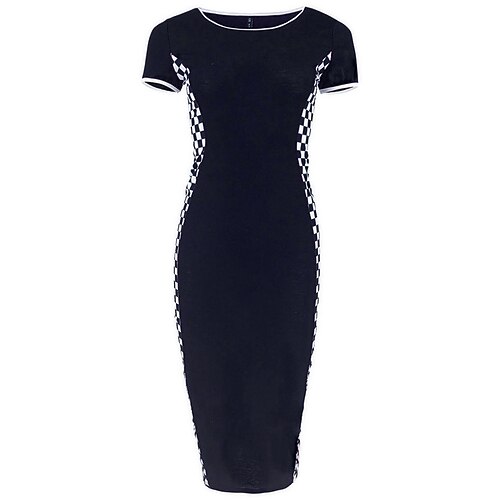 Women's Plus Size Curve Sheath Dress Solid Color Round Neck Short Sleeve Spring Summer Sexy Midi Dress Causal Daily Dress / Slim
Women's Plus Size Curve Sheath Dress Solid Color Round Neck Short Sleeve Spring Summer Sexy Midi Dress Causal Daily Dress / Slim