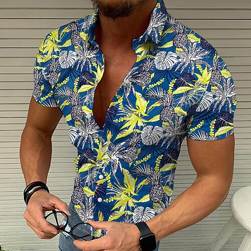 Men's Shirt Plants Turndown Street Casual Button-Down Short Sleeve Tops Designer Basic Slim Fit Big and Tall Royal Blue
Men's Shirt Plants Turndown Street Casual Button-Down Short Sleeve Tops Designer Basic Slim Fit Big and Tall Royal Blue