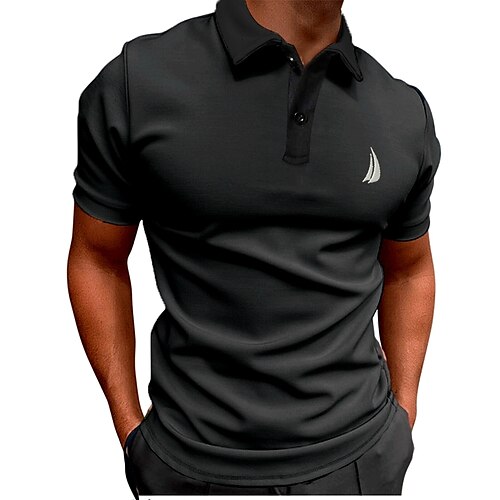 Men's Collar Polo Shirt Golf Shirt Solid Color Turndown Black Outdoor Casual Short Sleeve Button-Down Clothing Apparel Casual Slim Fit / Summer / Summer / Work
Men's Collar Polo Shirt Golf Shirt Solid Color Turndown Black Outdoor Casual Short Sleeve Button-Down Clothing Apparel Casual Slim Fit / Summer / Summer / Work